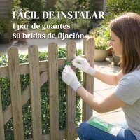 Outsunny Set de 6 Setos Artificiales Ocultación Jardín 50x50 cm Tipo Milán Fácil Montaje Anti-UV para Terraza Balcón Verde(m-6)