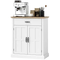 HOMCOM Buffet salon style moderne avec placard à 2 portes, tiroir et étagère réglable, 75,2 x 40 x 91,5 cm, blanc(m-1)