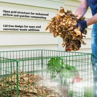 Komposter 1680L, 3-częściowy, stalowy, szybki, 270x90x70 cm(m-4)