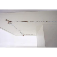 Tavolino da salotto moderno con illuminazione LED e spazio a scomparsa, 100x50x42 cm, Bianco(m-10)