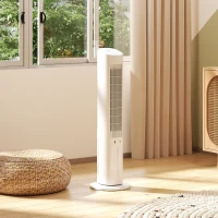 HOMCOM Refroidisseur d'air colonne 3 en 1 refroidisseur humidificateur ventilateur, oscillation 48°, 3 vitesses 3 modes, blanc(m-10)