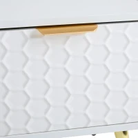 Mobile TV moderno con motivo a nido d'ape e ripiani portaoggetti, 180x40x41 cm, Bianco(m-6)