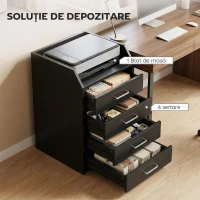 Vinsetto comodă birou,comodă birou cu roți, comodă documente, comodă pe roți, comodă cu sertare, mobilier birou(m-4)