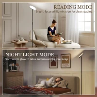 HOMCOM RGB Uplighter Floor Lamp, Tall Dimmable Standing Lamp with Remote & Touch Control, 350° Rotatable Head for Living Room Bedroom, 2700K-6000K Colour Temperatures, Black(m-8)