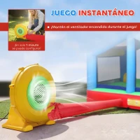 AIYAPLAY Castillo Hinchable para Niños con Soplador Tobogán Cama Elástica Piscina de Pelotas Juego de Aros Toldo(m-6)
