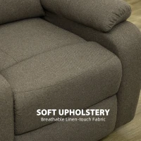 HOMCOM Fotel relaksacyjny manualny, funkcja leżenia, brązowy(m-5)