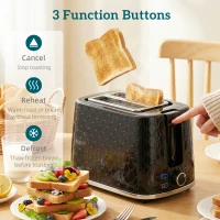 HOMCOM Kettle and Toaster Set, 1.7L 3000W Rapid Kettle with Limescale Filter, 2 Slice Toaster with 7 Browning Controls, Black(m-7)