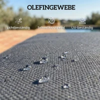 Outsunny Sonnenliege schmale Gartenliege mit dicke waschbare Kissen Seitenablage Bänder bis 120 kg UV-beständig(m-7)