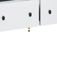 Madia credenza minimal portaoggetti con 7 cassetti, 152x40x88.5 cm, Bianco(m-9)
