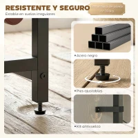 HOMCOM Mueble de Bar para Vinos con Soporte de Copas y Cajón Botellero para 12 Botellas con Estante Abierto Marrón Rústico(m-7)