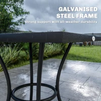 Outsunny 5 Pieces Outdoor Dining Set with Cushions, Garden Dining Set for 4 with Square Table and Stackable Chairs(m-8)