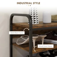 HOMCOM Regał na buty, 4 poziomy, uchwyt, na max. 11 par butów(m-5)