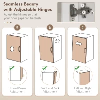 HOMCOM Freestanding Kitchen Cupboard, Storage Cabinet with Doors and Adjustable Shelves, Counter Top, Grid Glass Doors, 80L x 37W x 183H cm - White(m-5)