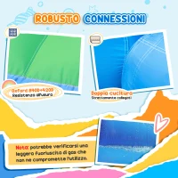 AIYAPLAY Castello Gonfiabile Trampolino 4 in 1, Scivolo, 415x205x190cm, Multicolore(m-5)