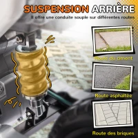 AIYAPLAY Moto électrique pour enfant moto cross pour enfants de 3 à 6 ans 2 moteurs 12V vitesse max. 5 km/h 107x56x70cm orange(m-8)