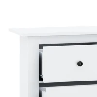 Madia credenza minimal portaoggetti con 7 cassetti, 152x40x88.5 cm, Bianco(m-7)