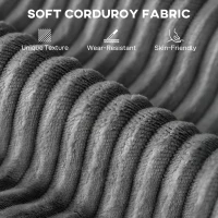 HOMCOM Szezlong 2-osobowy, sofa z funkcją spania 134 x 151 cm z uchwytami na napoje, do salonu, szara(m-5)