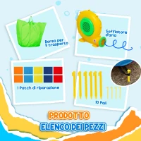 AIYAPLAY Castello Gonfiabile Trampolino 4 in 1, Scivolo, 415x205x190cm, Multicolore(m-9)