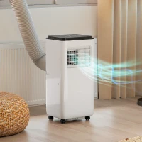 HOMCOM Climatiseur mobile 9000BTU 2,6kW 5 en 1 refroidissement, déshumidificateur, ventilateur, auto, mode nuit, 2 vitesses(m-10)