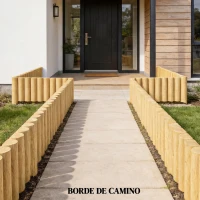 Outsunny Valla de Jardín de Madera Panel Decorativo Resistente y Fácil de Instalar para Patio Césped Camino 176x38 cm Natural(m-7)