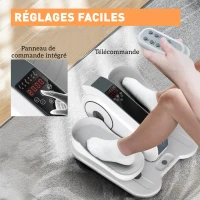 SPORTNOW Elliptique de bureau, vélo elliptique électrique écran LCD, télécommande et 10 vitesses réglables, 45 x 42 x 27 cm blanc(m-5)