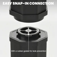 Outsunny Duș solar 60 L duș de grădină cu cap de ploaie reglabil, robinet, temperatură ajustabilă(m-5)