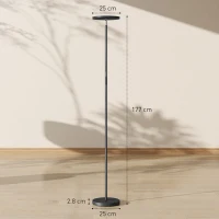 HOMCOM RGB Uplighter Floor Lamp, Tall Dimmable Standing Lamp with Remote & Touch Control, 350° Rotatable Head for Living Room Bedroom, 2700K-6000K Colour Temperatures, Black(m-3)