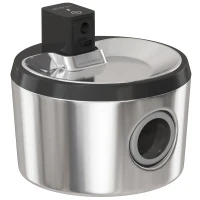 PawHut Fântână pentru pisici 4 L fără fir din oțel inoxidabil cu senzor de mișcare, 12 filtre, sistem dublu de filtrare, LED, Argintiu(m-1)