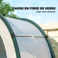Outsunny Serre de Jardin Pliable et Portable, Petite Serre de Balcon en Bâche PE et Porte Zippée, 200 x 80 x 164 cm, Vert(m-7)