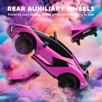 HOMCOM Elektryczny samochód dla dzieci, Lamborghini, 3-5 km/h, Pilot, dla dzieci 3-5 lat, Różowy(m-6)