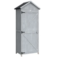 Outsunny Abri en bois, 77x52.5x178cm, Armoire avec établi rabattable(m-7)