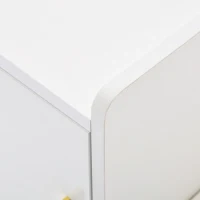 Mobile scarpiera lucido con panca imbottita, ripiani regolabili e dettagli dorati, 120x35x71.5 cm, Bianco(m-9)