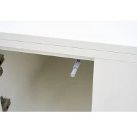 Tavolino multiuso con doppio meccanismo di sollevamento e spazio a scomparsa, 100x50x43 cm, Bianco(m-12)