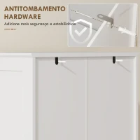 HOMCOM Armário Despensa de Cozinha com 4 Portas 8 Compartimentos e 10 Prateleirascom 4 Prateleiras Ajustáveis 60x40x162 cm Branco(m-8)