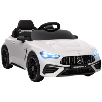 AIYAPLAY Voiture électrique enfants Mercedes AMG CLE 53 12V 2 moteurs télécommande parentale 2,4G 99 x 55 x 43 cm blanc(m-12)