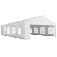 Outsunny Gazebo da Giardino 10x6m con Pareti Rimovibili e Finestre, Acciaio e Poliestere(m-1)