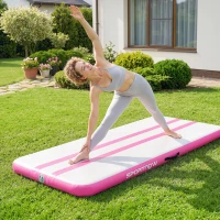 SPORTNOW Tapis gonflable de gymnastique 2,05 m avec pompe électrique et sac de transport(m-4)