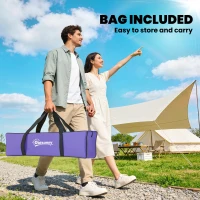 Outsunny 2 Person Camping Tent, Dome Tent with Zipped Doors, Storage Pocket, Portable Handy Bag, Light Purple(m-6)