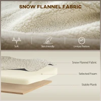 HOMCOM Rocking Chair for Adults, Lounge Rocker Chair with Lumbar Pillow, High Back, Wood Base, Side Pockets, Cream White(m-6)