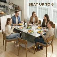 HOMCOM masă de dining, masă pliabilă economisire spațiu, masă economisire spațiu, masă extensibilă masă pliabilă masă economisire spațiu masă cu roți(m-5)