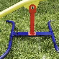 AIYAPLAY Balançoire à bascule pour enfant 3 à 12 ans, trébuchet rotatif 360°, sièges rembourrés avec dossiers, multicolore(m-9)