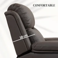 HOMCOM Fauteuil releveur électrique fauteuil relax électrique avec repose-pied télécommande et 2 pochettes 76x90x105cm marron(m-5)