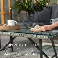 Zestaw mebli ogrodowych z polirattanu, sofa 2-osobowa, stół(m-7)