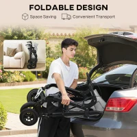 HOMCOM Rollator Walker Wheelchair, with Seat - Grey(m-8)