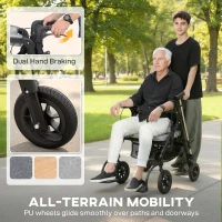 HOMCOM Rollator Walker Wheelchair, with Seat - Grey(m-7)