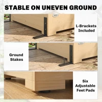 Outsunny Abri de jardin Walk-in avec plancher et 4 fenêtres(m-4)