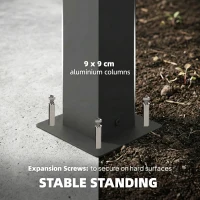 Outsunny 3 x 3 m Louvered Pergola with PC Roof, Aluminium Patio Gazebo Pergola Canopy with Drainage Gutters, Handle, Coffee(m-5)