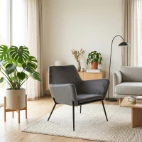 E-STYLO Poltrona moderna in velluto, ideale per arredare con eleganza soggiorni, salotti e zone living(m-2)