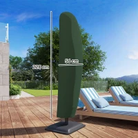 Outsunny Parasol Cover, 600D Oxford Cantilever Umbrella Cover Fit for 2-4m Parasol, Green(m-3)