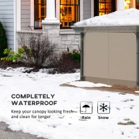 Outsunny 3 x 3 (m) Gazebo Protective Cover, Waterproof Transparent Gazebo Replacement Canopy Cover Top for Canopy and Tent(m-4)